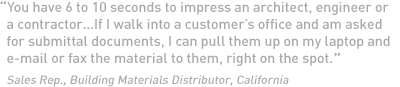 BuildSite delivers the necessary information, fast
